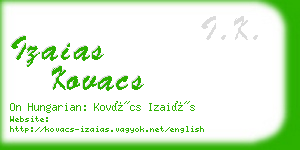 izaias kovacs business card